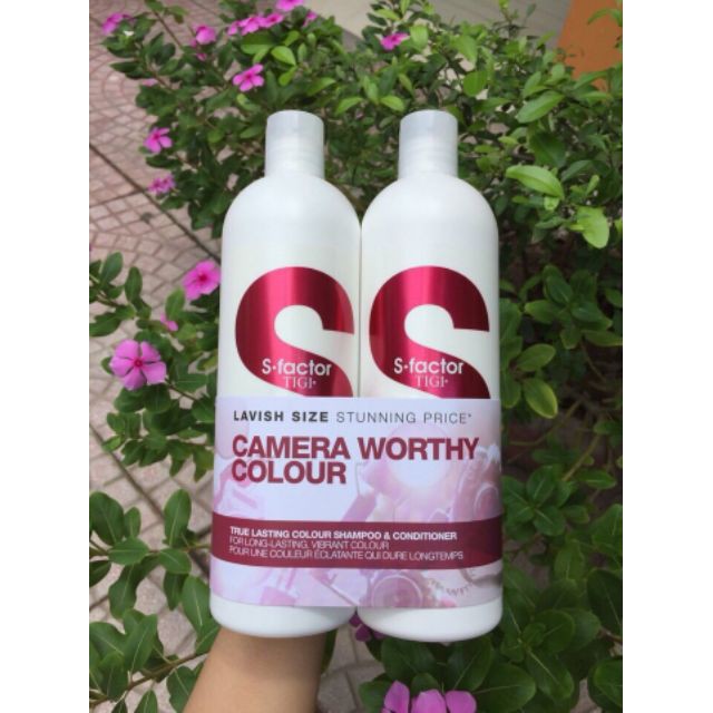 DẦU GỘI TIGI TRẮNG phục hồi tóc hư tổn độ 3 Dùng Siêu Mượt Tóc Giữ Màu Tóc - S-FACTOR WORTHY COLOUR 750ml