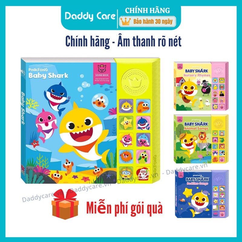 Sách Nhạc Baby Shark Pinkfong - Chính hãng - Sách âm thanh cho bé 1,2,3,4 tuổi sound book