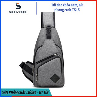 Túi Đeo Chéo vải canvas dùng cho Nam Nữ, kiểu dáng Thời Trang TDC515