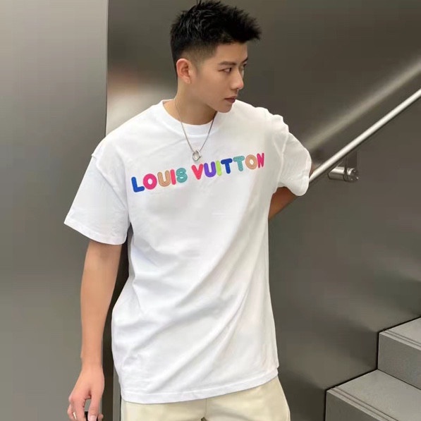 Áo Thun Cotton Cổ Tròn In Chữ Màu Neon Size S-5XL Cho Nam Nữ