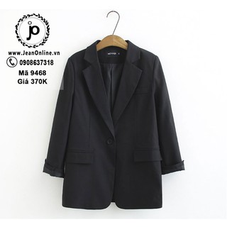 Bigsize Nữ - Áo Khoác Vest (MS: 9468) - Blazers đen ngoại cỡ