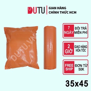 [SIÊU DAI] 100 Túi Gói Hàng Niêm Phong 2 Lớp Có Sẵn Băng Keo Tự Dính Tiết Kiệm Chi Phí đóng Gói Màu Cam Size 35x45
