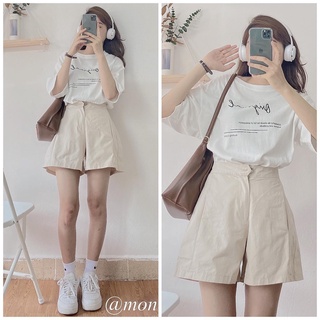 2101392 Quần short ulzzang thô mềm nữ nhiều màu cạp cao có size