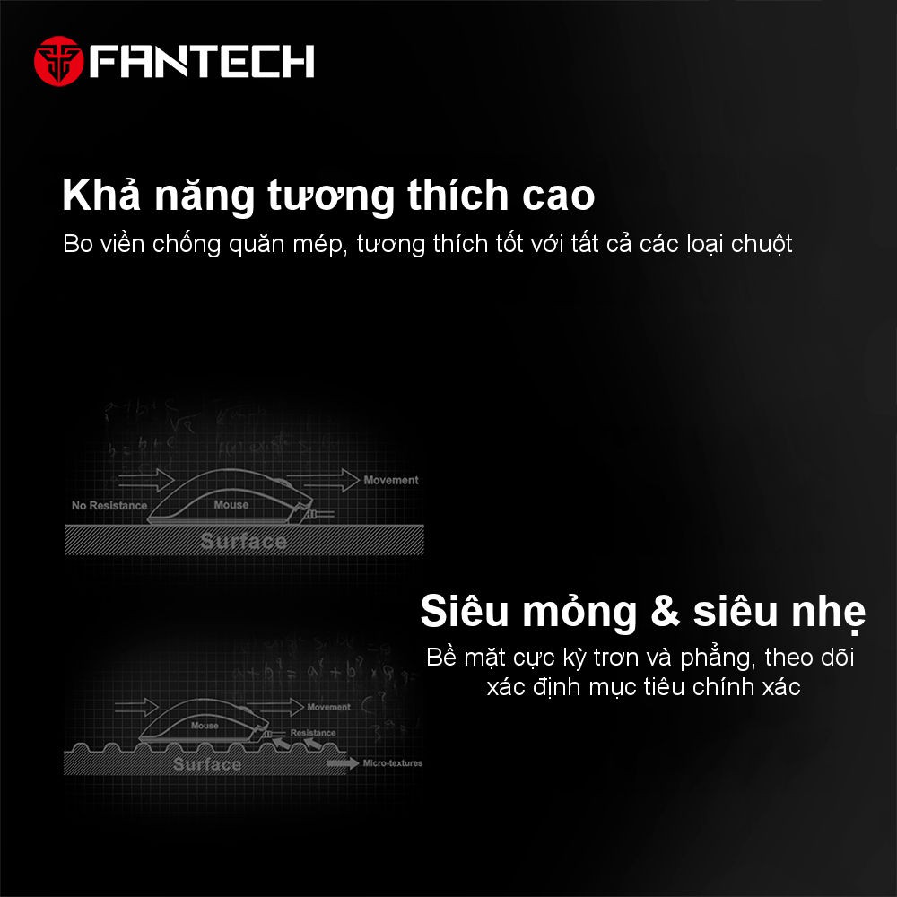 Đế lót di chuột tốc độ cao nhiều kích cỡ khác nhau dùng cho chuột, bàn phím... FANTECH MP292 - MP452 - MP902