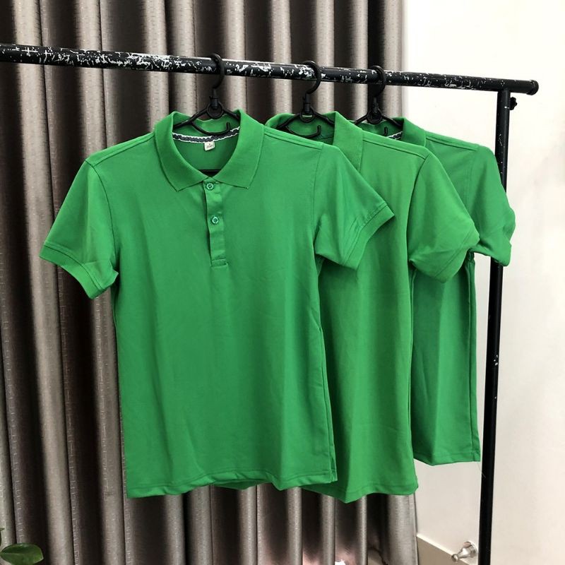 ÁO THUN CÁ SẤU 4 CHIỀU MÀU XANH KÉT_ XANH LÁ ĐẬM