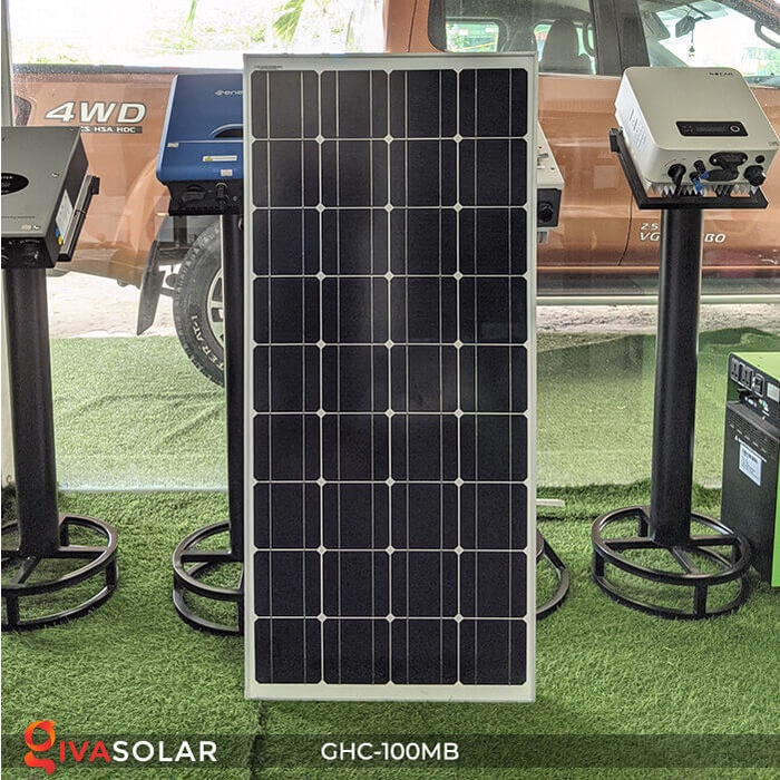 Tấm pin năng lượng mặt trời GIVASOLAR 100W - Hàng chính hãng, tặng Jack MC4