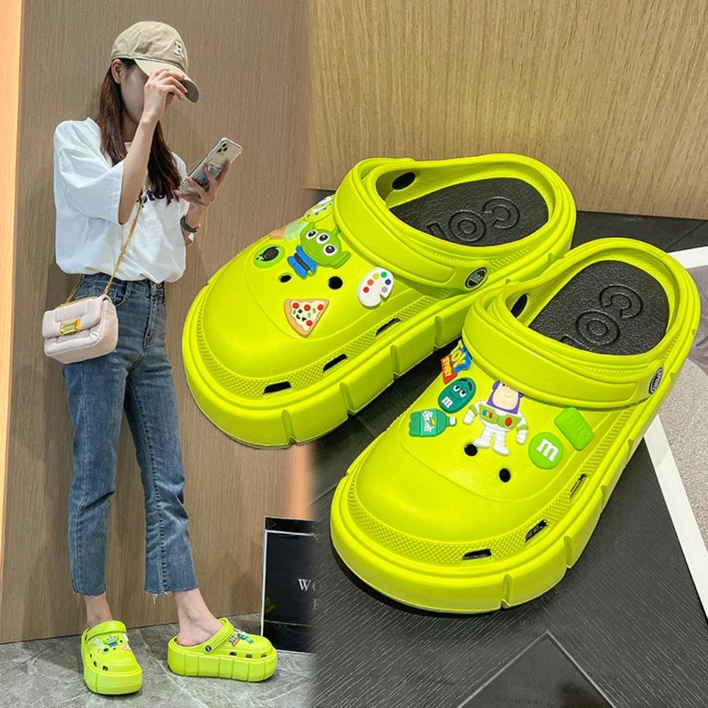 Dép cross, dép bánh mì nữ độn đế size kép 36-41,chất liệu EVA siêu nhẹ đế cao 6cm tặng Sticker dễ thương, hot trend 2022