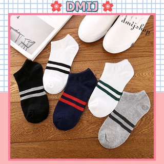 Set 5 đôi tất nam cổ thấp nhiều màu vớ nam cổ thấp họa tiết 3 phần TN13