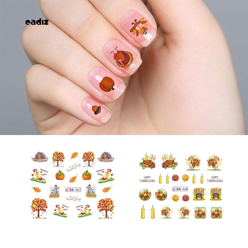 [Hàng mới về] 12 miếng dán trang trí móng tay nhiều kiểu dáng khác nhau