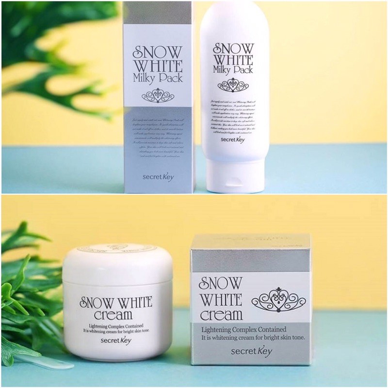 💃🏻Kem tắm trắng Secret Key Snow White Milky Pack 200g