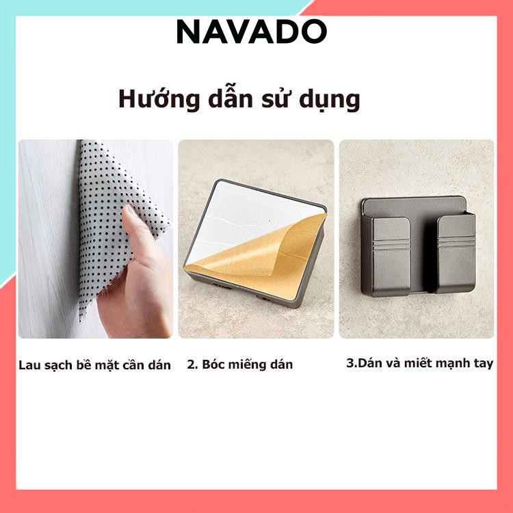 Kệ  Dán Tường để điện thoại, Remote, Đồ Dùng Giá Đỡ Sạc Điện Thoại - Có Móc Treo Giữ Dây Điện đa năng GDT01 SUVADO
