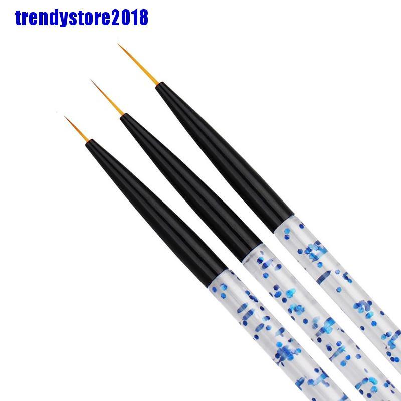 Set 3 Cọ Vẽ Móng Tay Nghệ Thuật Chuyên Nghiệp