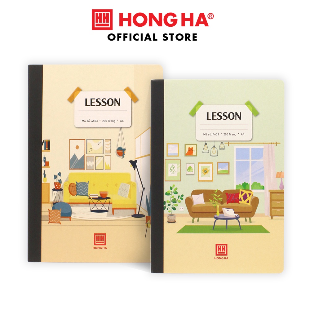 Sổ bìa bồi Lesson A4 Hồng Hà 200 Trang - 4603