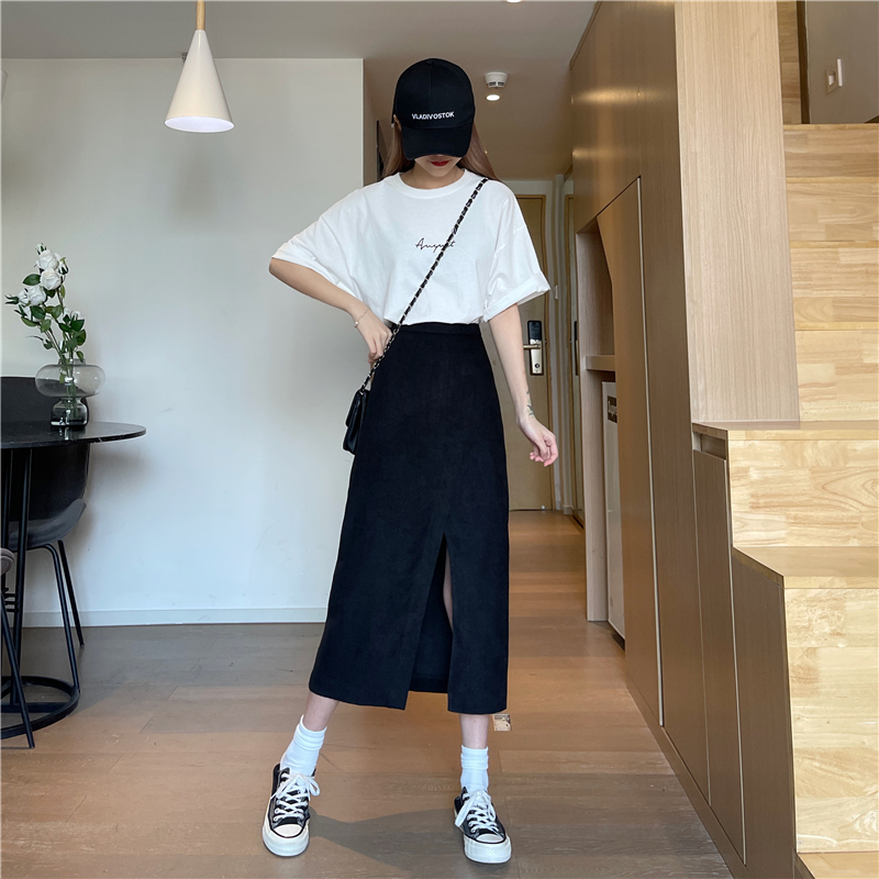 Chân Váy Dài Dáng Chữ A Lưng Cao Thiết Kế Xẻ Tà Xinh Xắn Cho Nữ | BigBuy360 - bigbuy360.vn