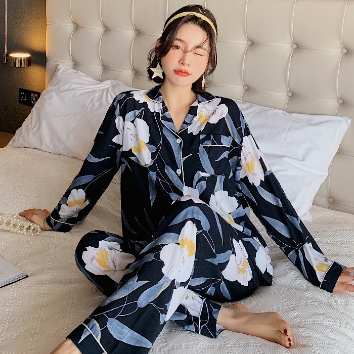 Pajamas Đồ Ngủ Mặc Nhà Lụa Mềm Mịn FreeSize AMANTA AMTPY018