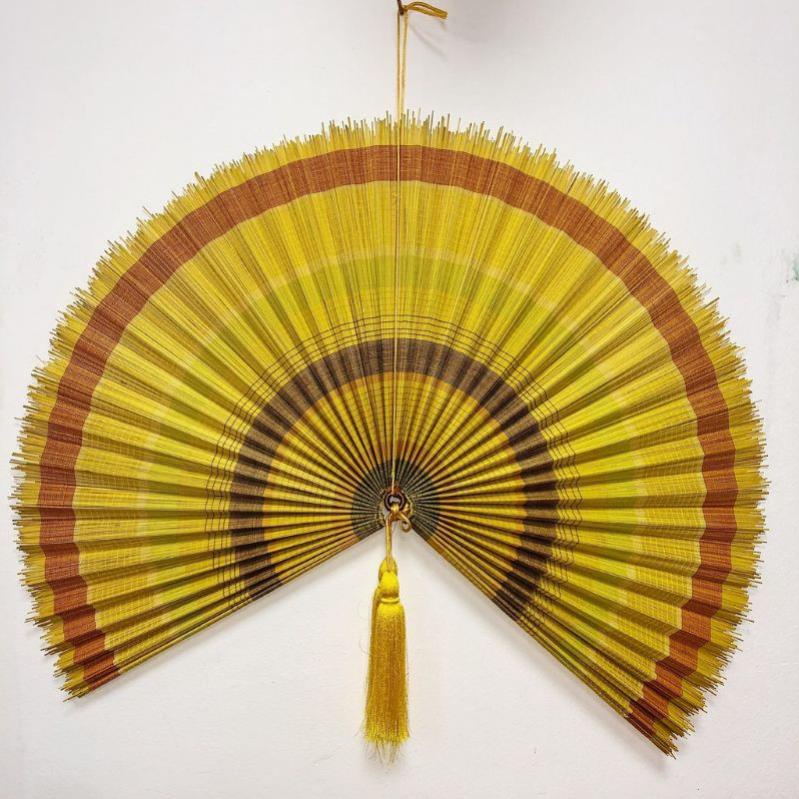 Mành tre quạt decor- Quạt lá tre/ quạt mành/quạt nan tăm decor tường - quạt mành tre