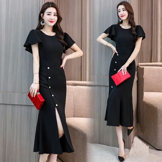 Đầm ôm xẻ dáng dài cho người béo mập