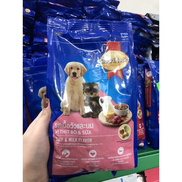 Smartheart thức ăn cho chó con 400g vị bò sữa