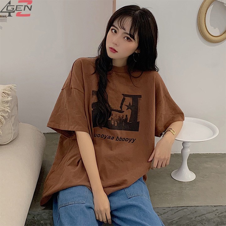 Áo phông tay lỡ unisex 2021, áo phông nữ form rộng tay lỡ màu trắng, xanh cổ tròn đẹp chất cotton | BigBuy360 - bigbuy360.vn