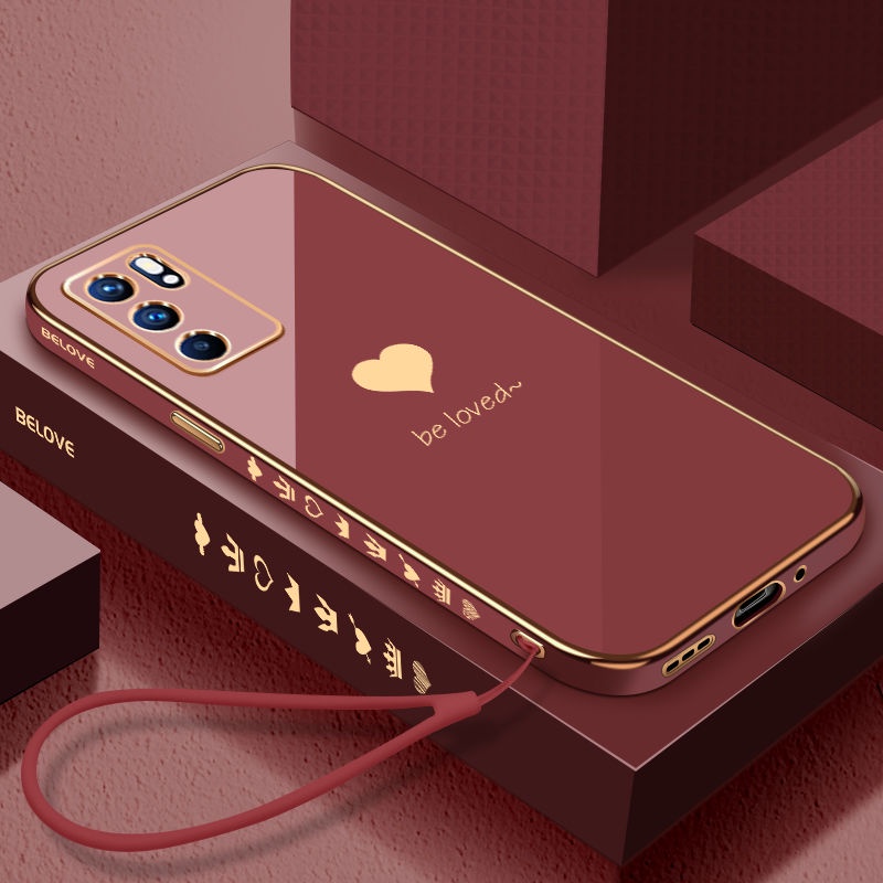 Ốp Điện Thoại Silicon Mềm Hình Vuông Mạ Viền Sang Trọng Cho oppo reno5 5PRO RENO6 6PRO RENO6Z RENO7 RENO7 PRO