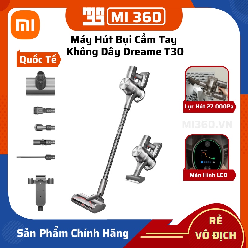 ✅ Bản Quốc Tế✅ Máy Hút Bụi Cầm Tay Không Dây Dreame T30 ✅ BH 12 tháng