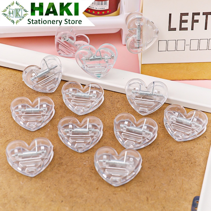 Kẹp giấy trong suốt HAKI đồ dùng học tập văn phòng phẩm dễ thương