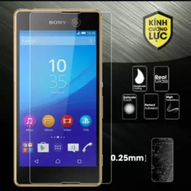 Bộ 3 tấm dán kính cường lực Sony Xperia M5 - trong suốt