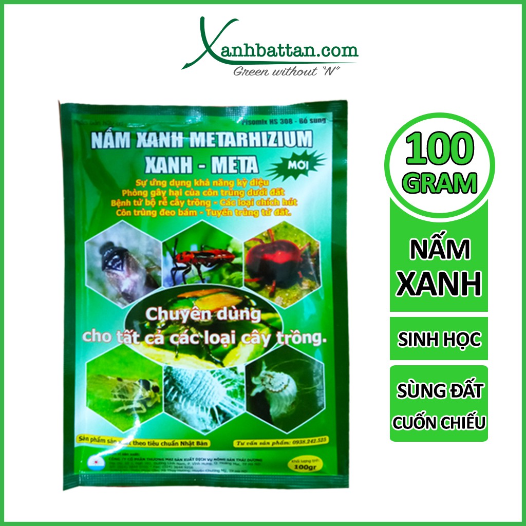 Chế Phẩm Sinh Học Nấm Xanh Metarhizium Trừ Sùng Đất, Cuốn Chiếu, Rầy Rệp