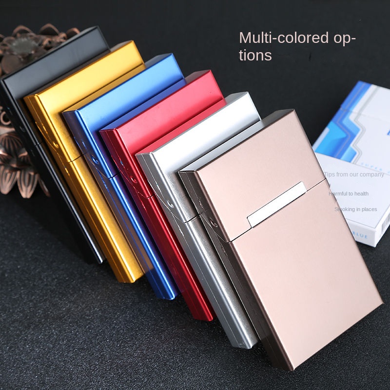 Ultra Bộ 20 Hộp Đựng Thuốc Lá Nắp Gập Siêu Mỏng Bằng Hợp Kim Nhôm Thiết Kế Độc Đáo Thời Trang Cho Nam Và Nữ Ốp