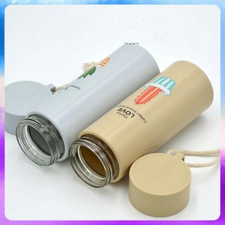 Bình đựng nước thủy tinh giữ nhiệt có vỏ bọc bên ngoài -