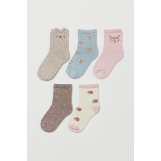 Set 5 đôi tất bé trai bé gái Hm auth