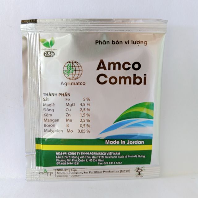 Phân bón vi lượng AmCo Combi gói 2,5gr