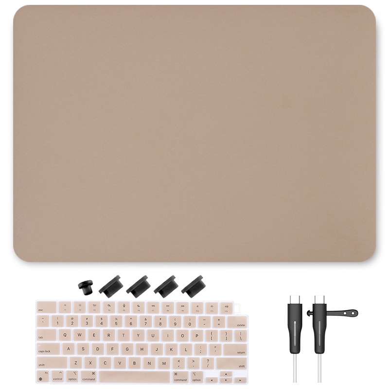 Vỏ BọC Silicone + logo 4 Trong 1 Cho macbook pro 14 inch A2442 Air M1 M2 13 inch A2337 A2338 A2289
