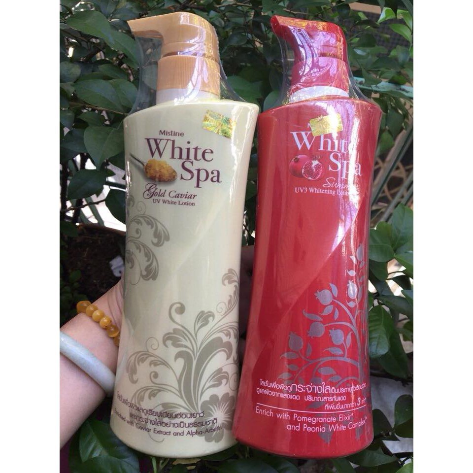 Sữa dưỡng thể trắng da chống nắng White Spa Mistine Summer Lotion Thái Lan 400ml - Hương Lựu