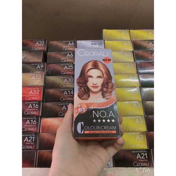 Kem nhuộm tóc Ceorali Natural black A