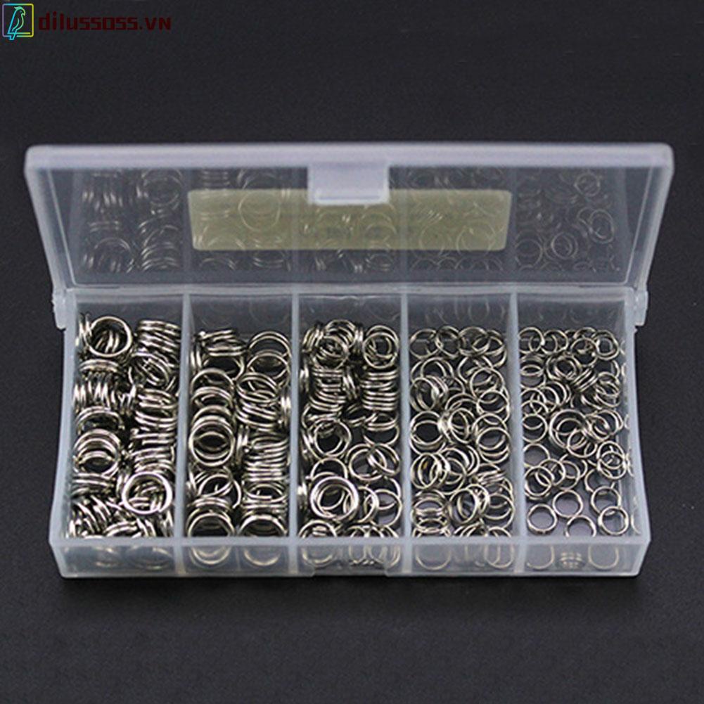 250 Khoen móc câu cá bằng thép không gỉ 5 kích cỡ