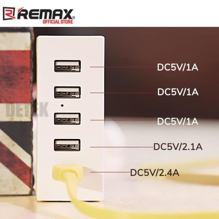 Cóc Sạc 5 cổng USB Remax RU-U1 Youth Version max 2.4A 38Wh