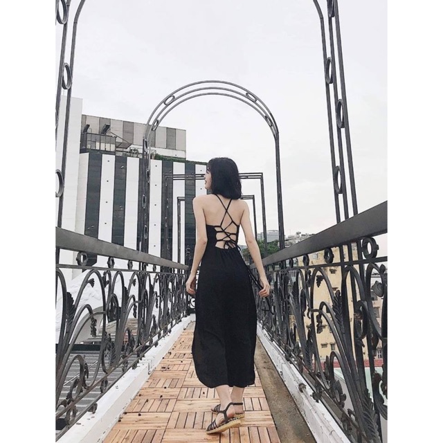 Đầm maxi đi biển dáng dài, đầm maxi xẻ tà | BigBuy360 - bigbuy360.vn