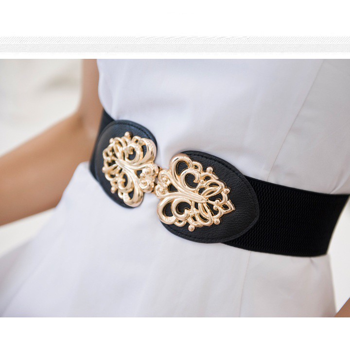 Đai váy thắt lưng nữ đen đỏ H11