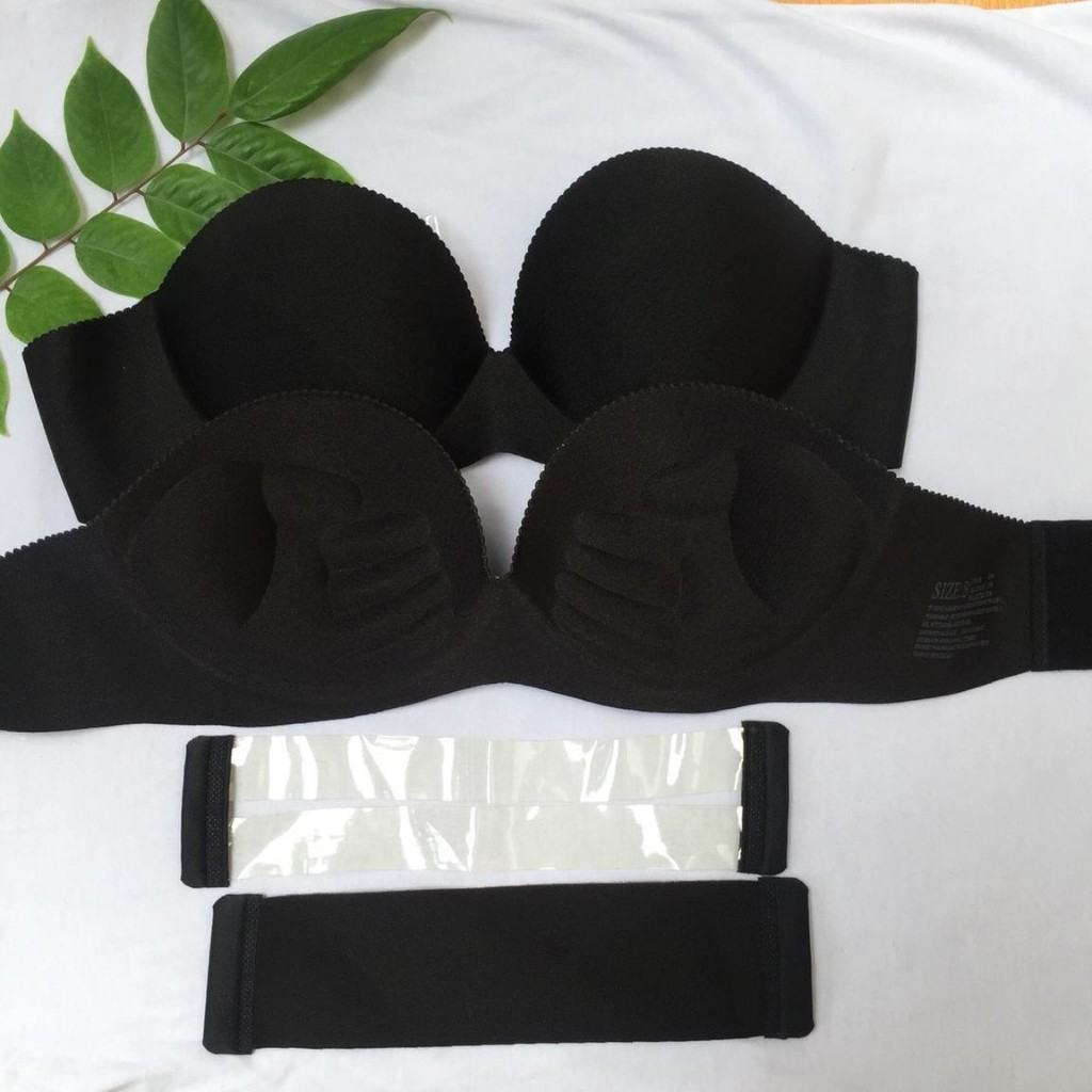 Áo Nâng Ngực Không DâyÁo Lót Su Cup Ngang Không Dây, Dây Trong Mắc Cài Sau