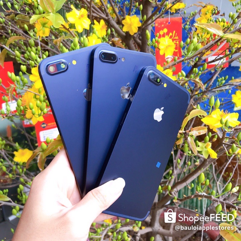 Vỏ 7plus viền vuông xanh navy mới nhất 2021