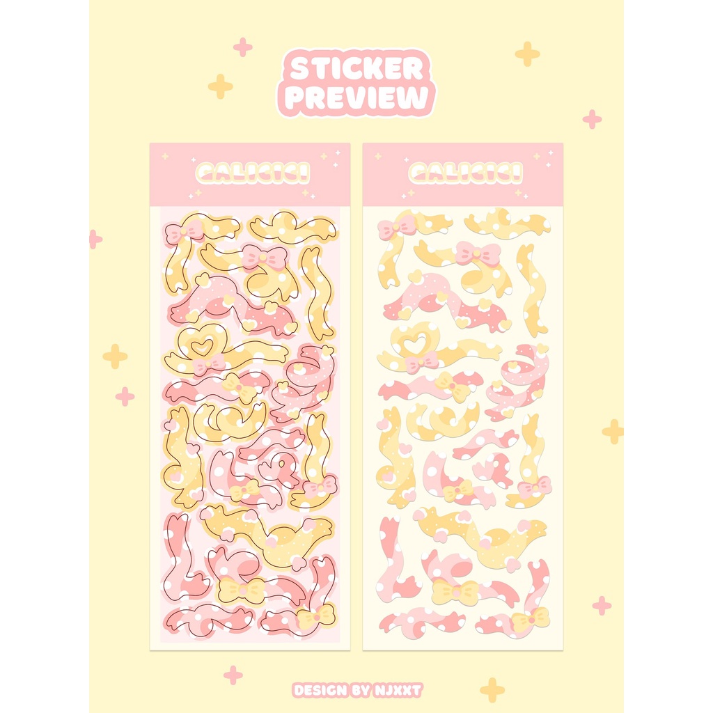 Peach 1Pcs Colour ribbon sticker Journal Scrapbook Decor Sticker