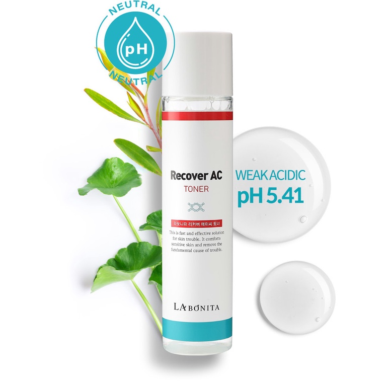 Combo làm dịu + giảm mụn dưỡng da phục hồi : LA Bonita Recover AC Toner 120ml +LA BONITA Recover AC Cream 50ml