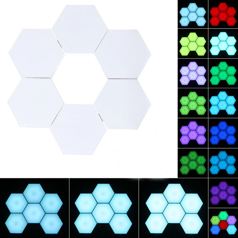 Đèn Ngủ Led Hình Lục Giác Cảm Ứng Chạm Độc Đáo