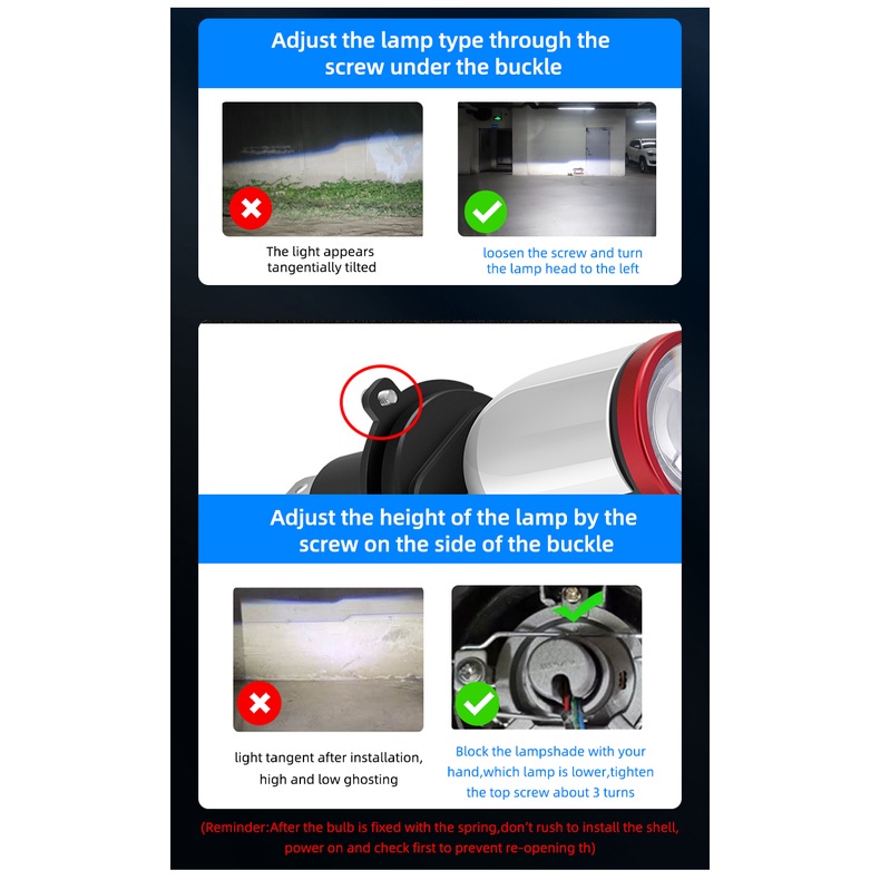 Bóng Đèn LED H4 Công Suất Cao Và Thấp Kèm Ống Kính Chuyên Dụng Cho Xe Hơi / Xe Máy