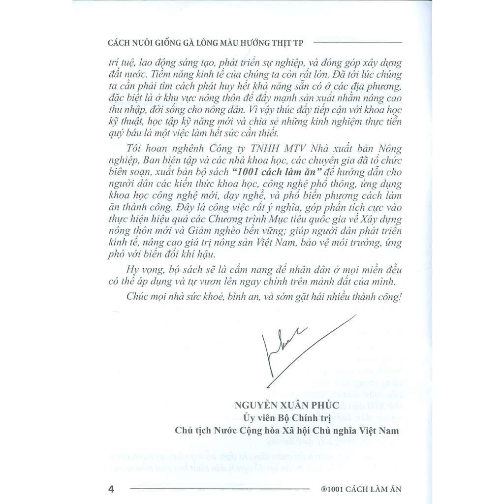 Sách - Cách Nuôi Giống Gà Lông Màu Hướng Thịt TP