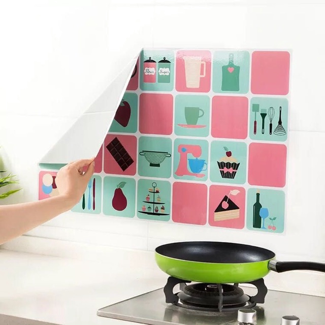 Giấy dán tường kháng nước chống thấm dầu dùng trang trí nhà bếp