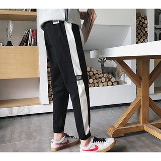 Quần jogger Nam phối sọc cá tính , túi quần có chi tiết xe đạp Hot
