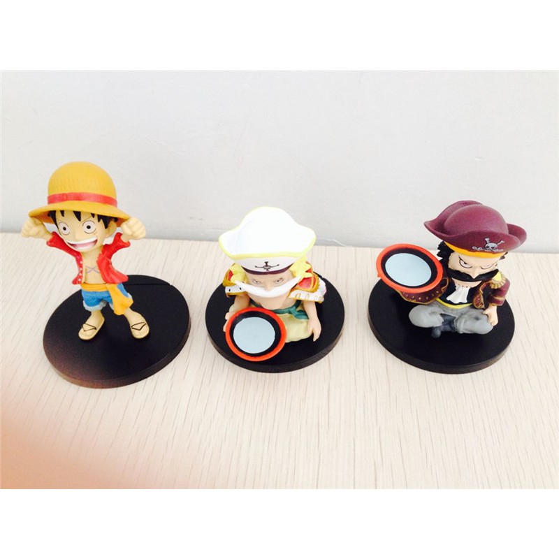 [ Có Sẵn ] Bộ 3 Chibi Nhân Vật  Luffy, Râu Trắng, Râu Đen - One Piece