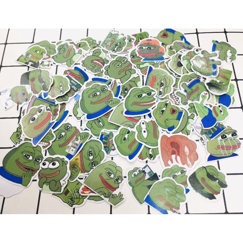 Sticker ếch xanh pepe meme ( 20k/25k,random hình)